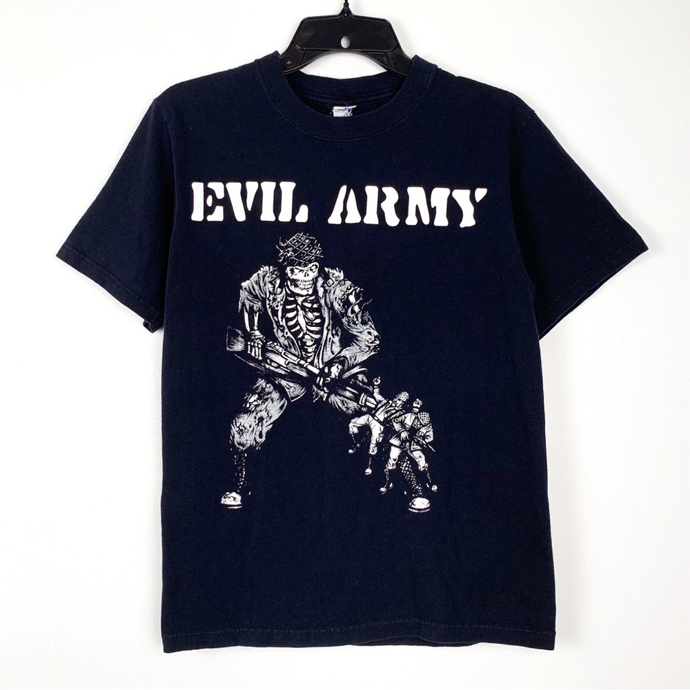 Evil Army skeleton tee band t-shirt thrash metal band from Memphis Tennessee